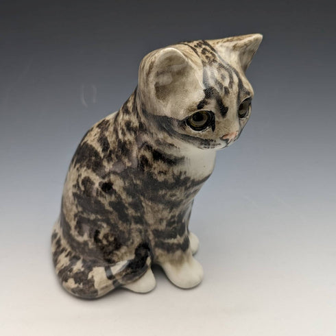 British Winstan Ray Kensington Cat Pheasant Pottery Figurine (Size 2)